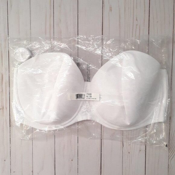 NWT Vanity Fair Beauty Back Underwire Smoothing Strapless Bra Star White 42DD - Picture 7 of 7